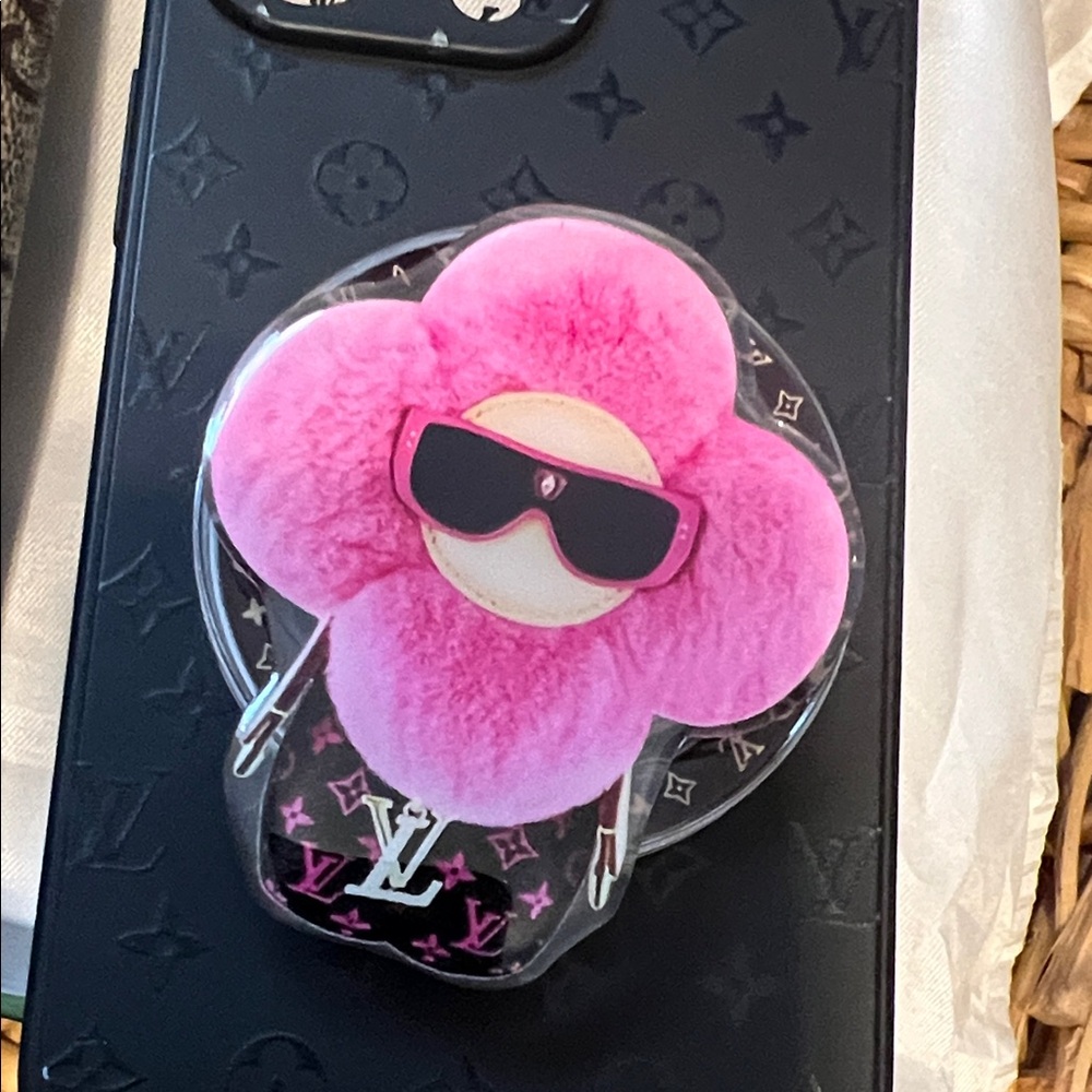 Phone Stand Pink Flower Accessory